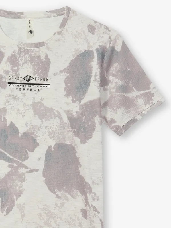 FREEZE onion pink cotton printed t-shirt