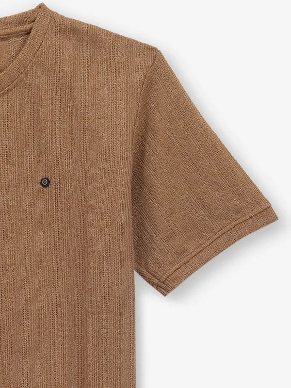 FREEZE plain brown t-shirt in cotton