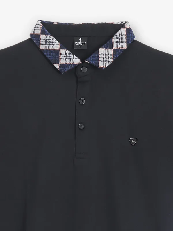 FREEZE plain cotton t-shirt in black