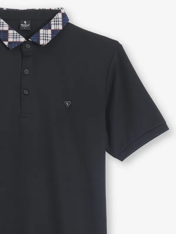 FREEZE plain cotton t-shirt in black