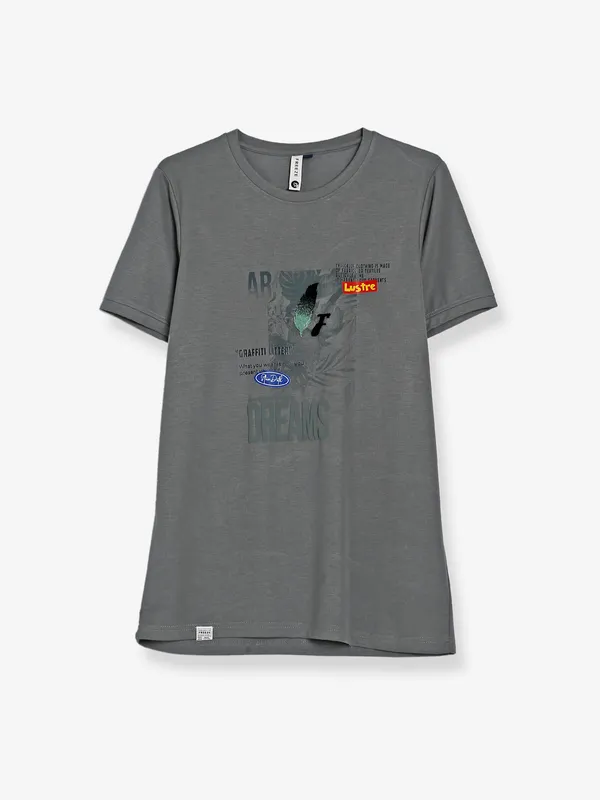 Freeze printed grey t shirt