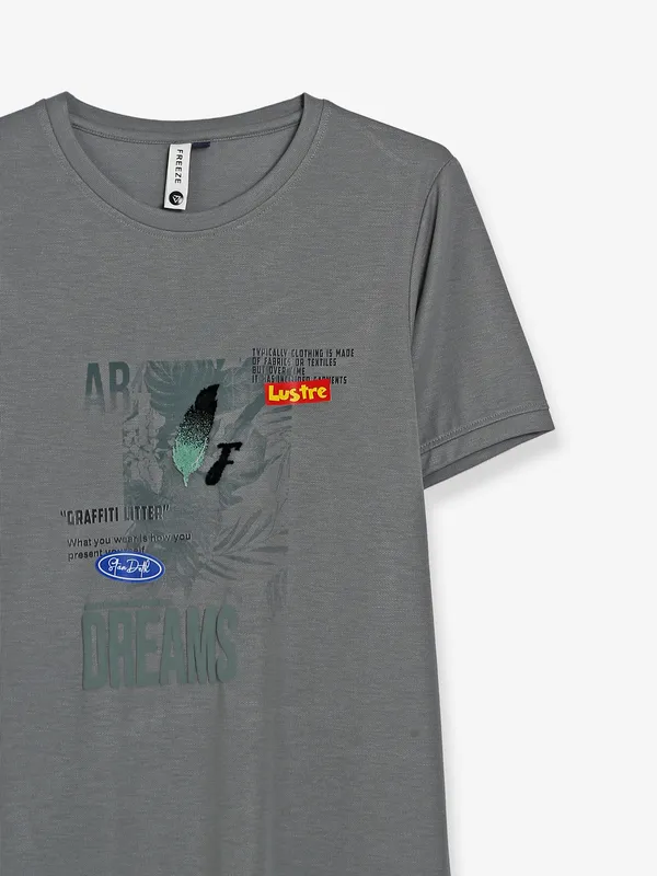 Freeze printed grey t shirt