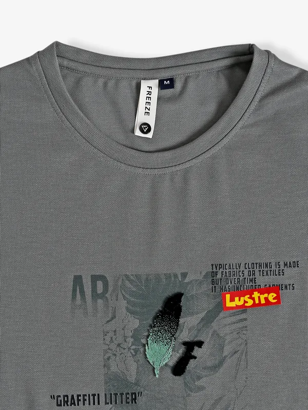 Freeze printed grey t shirt