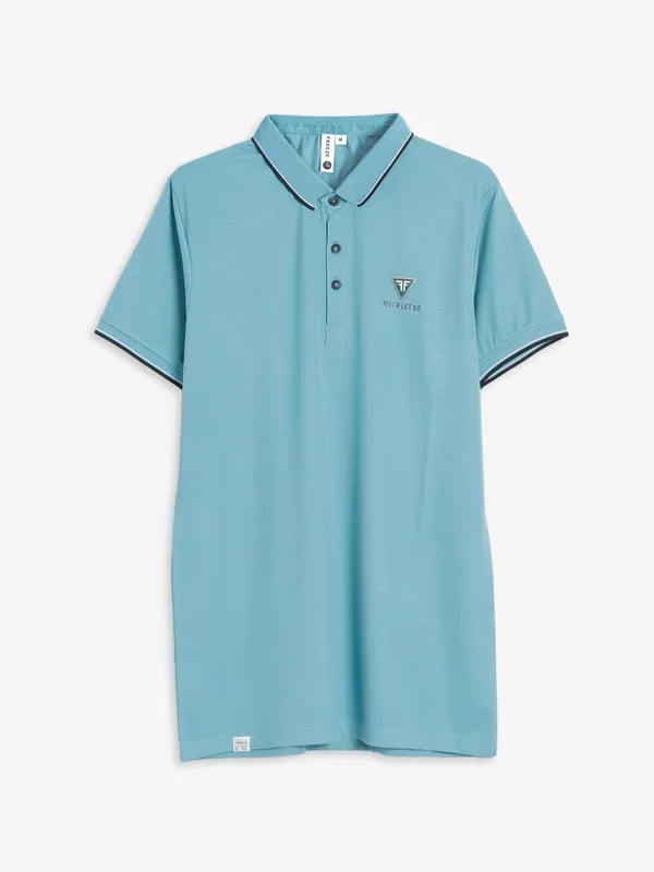 Freeze sky blue slim fit t shirt