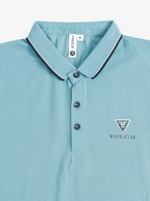 Freeze sky blue slim fit t shirt