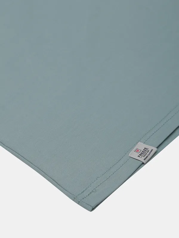 Freeze slim fit cotton sage green t shirt for casual