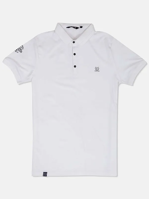 Freeze solid white cotton t-shirt