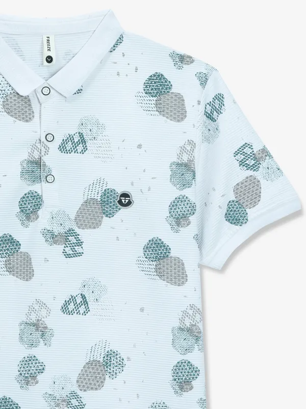 FREEZE white cotton casual printed t-shirt