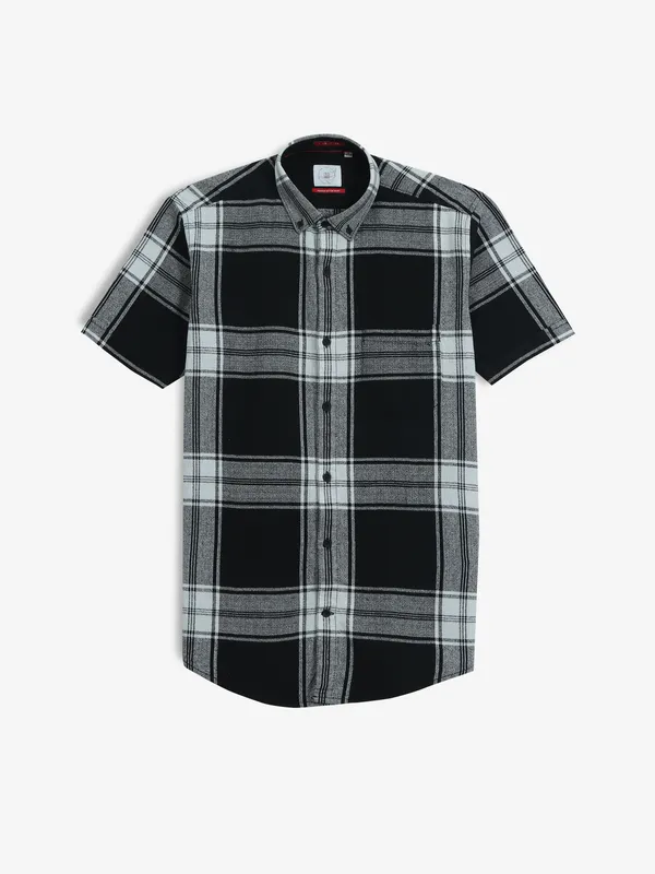 FRIO black checks cotton shirt