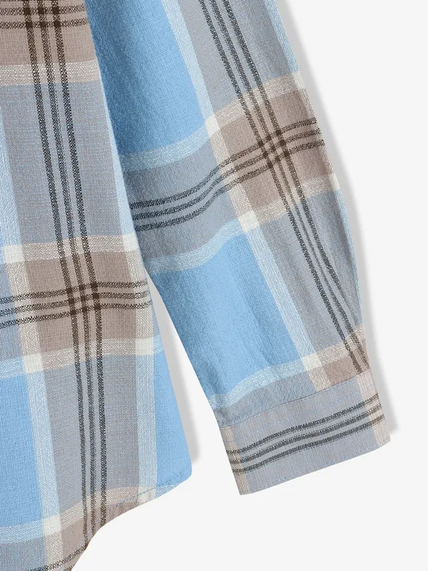 FRIO blue checks cotton casual shirt