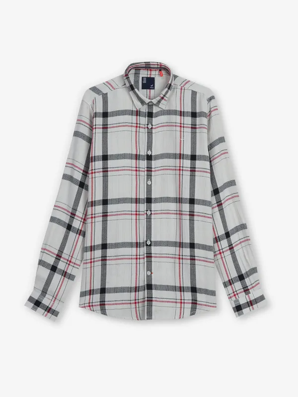 FRIO checks off-white cotton shirt