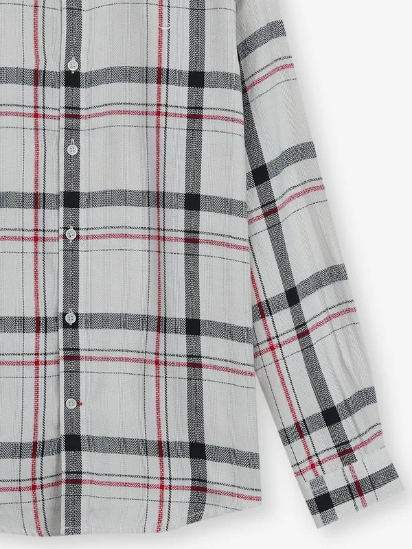 FRIO checks off-white cotton shirt