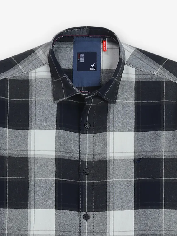 FRIO cotton black checks shirt