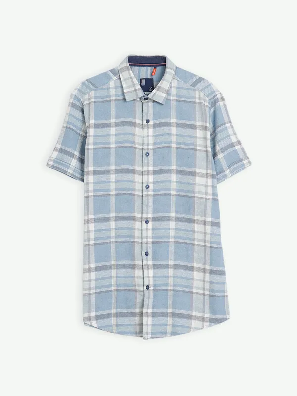 Frio cotton blue checks shirt