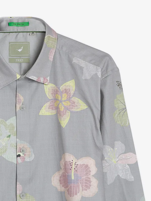 Frio grey floral printed shirt