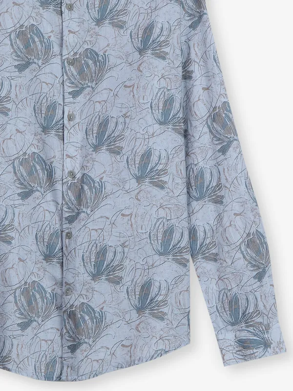 FRIO grey printed cotton shirt