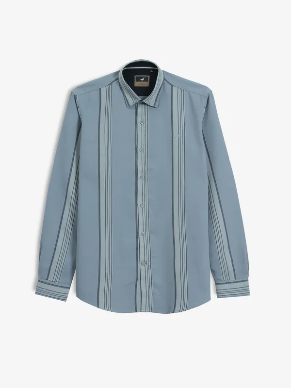 FRIO grey stripe cotton casual shirt