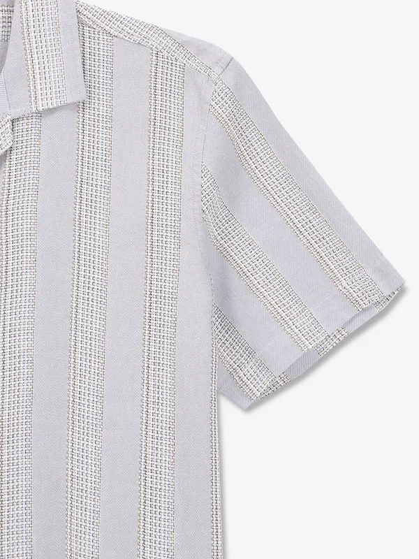 FRIO grey stripe cotton shirt