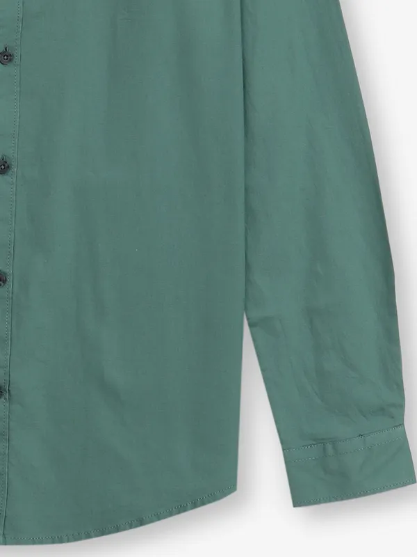 FRIO light green plain cotton shirt