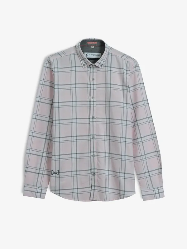 FRIO light pink checks cotton shirt