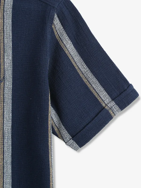 FRIO navy stripe cotton shirt