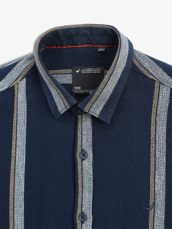 FRIO navy stripe cotton shirt