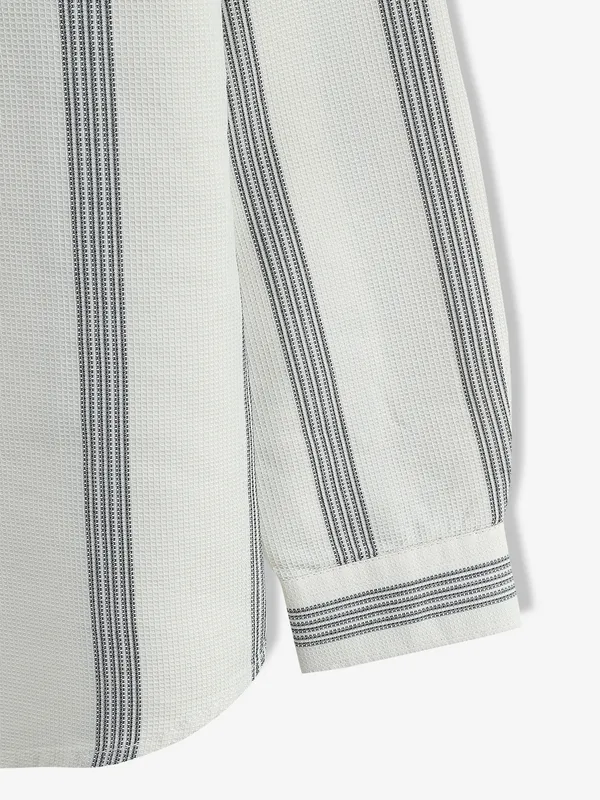 FRIO off-white cotton stripe shirt