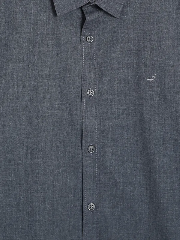 Frio plain grey cotton shirt