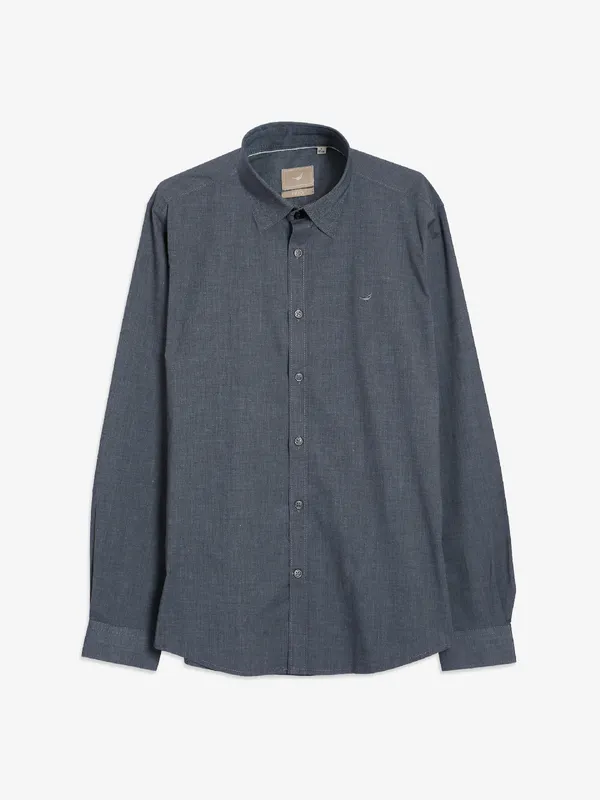 Frio plain grey cotton shirt