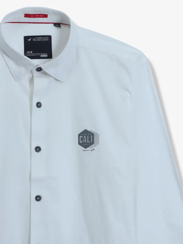 FRIO plain white cotton shirt