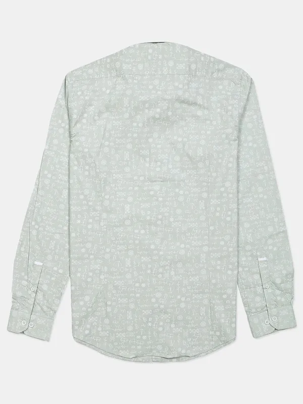 Frio presented pista green printed shirt