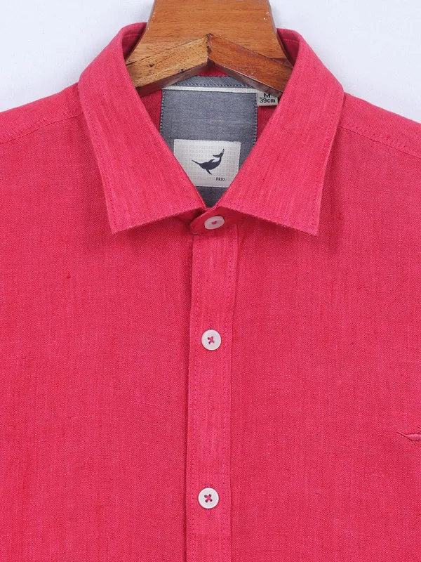 Frio red linen shirt