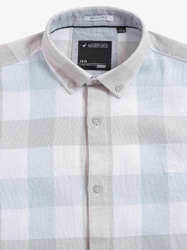 Frio white and blue checks shirt