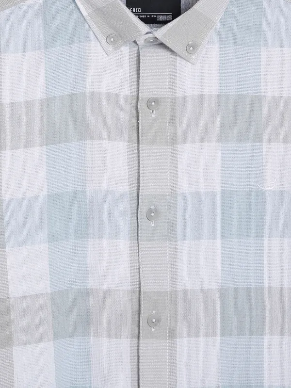 Frio white and blue checks shirt