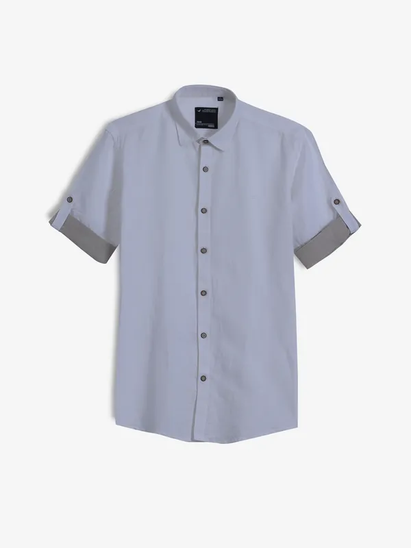 FRIO white cotton casual shirt