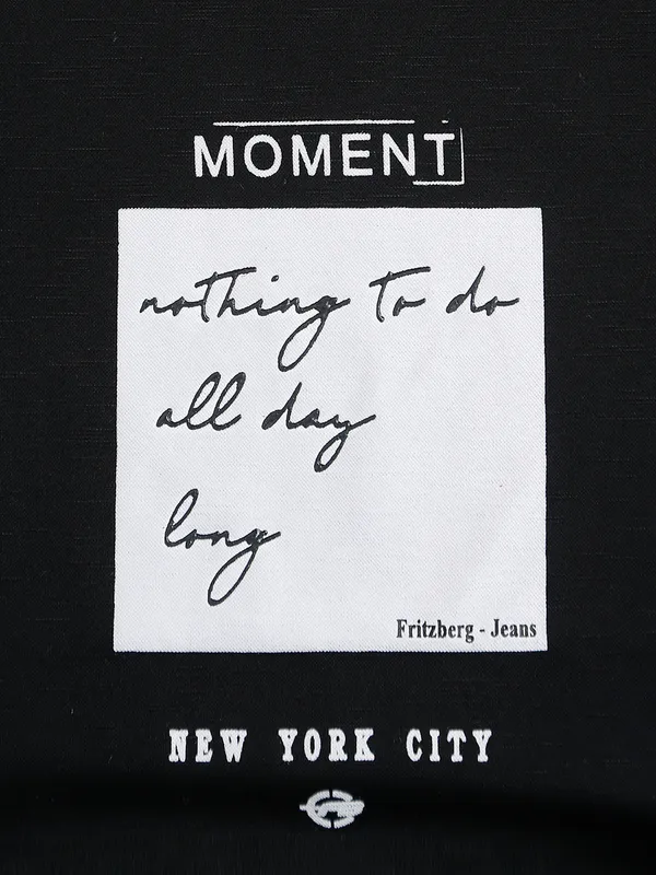 Fritzberg black casual t shirt in printed