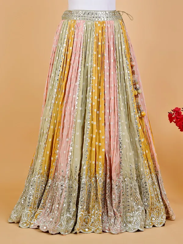 Georgeous multi color georgette lehenga choli