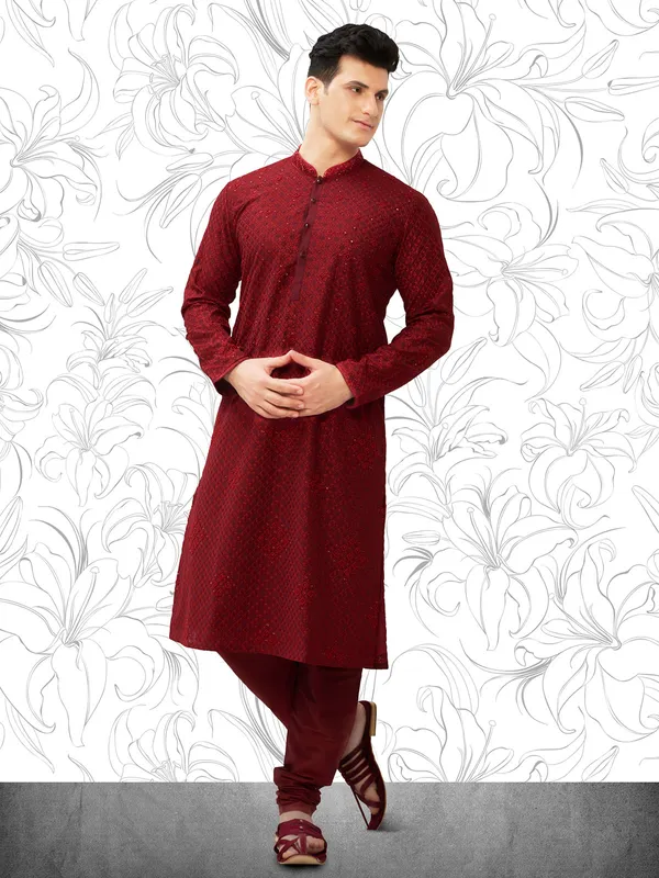 Red Kurta Pajama Buy Bold Red Kurta Pajama Online in Canada