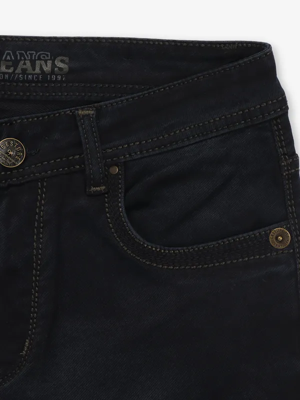 GESTURE black washed slim fit denim jeans