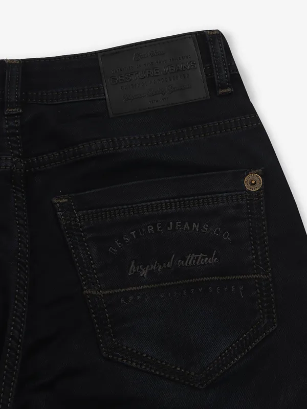 GESTURE black washed slim fit denim jeans