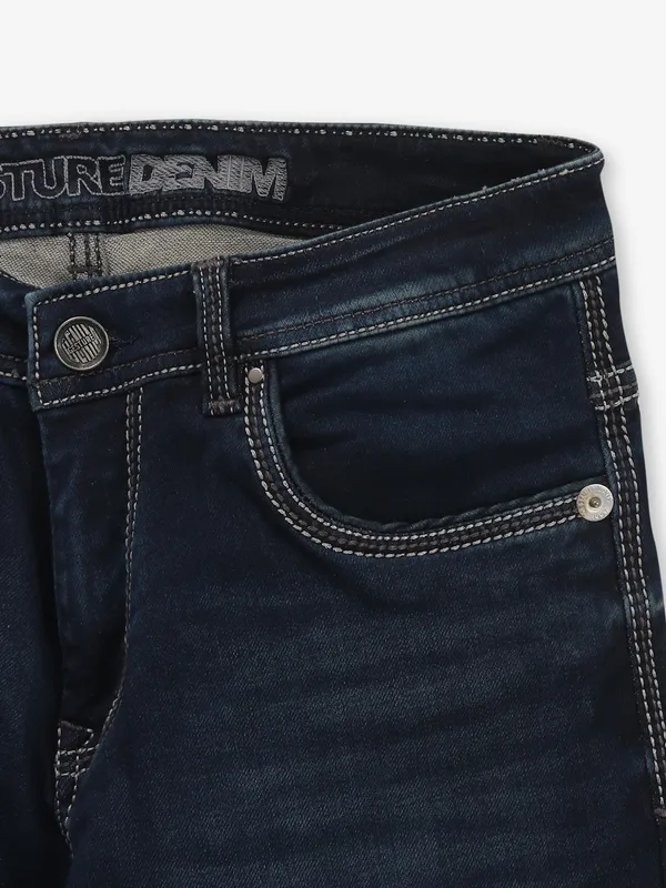 GESTURE dark blue wahed denim jeans