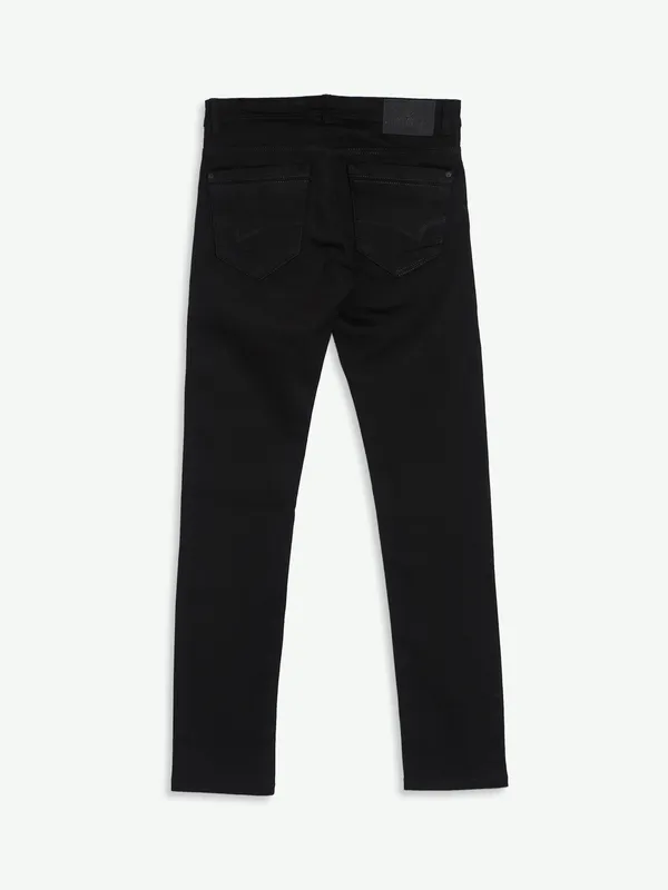 Gesture slim fit black solid jeans