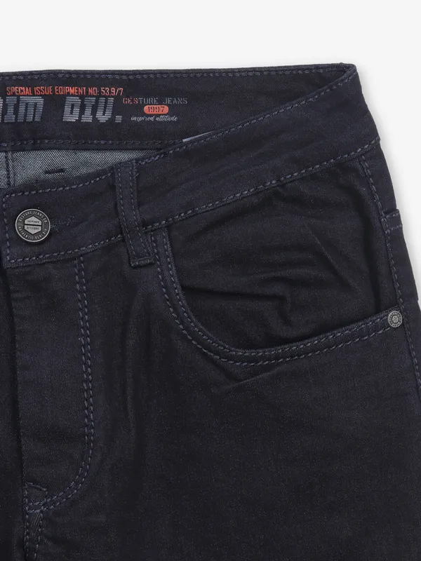 GESTURE solid blue denim jeans