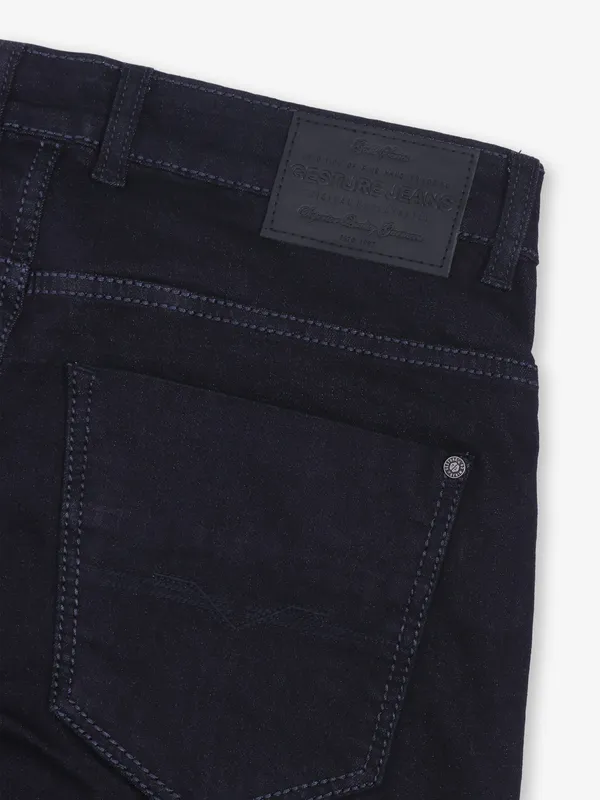 GESTURE solid blue denim jeans