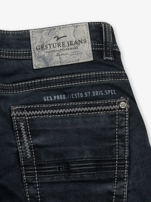 GESTURE washed blue denim jeans