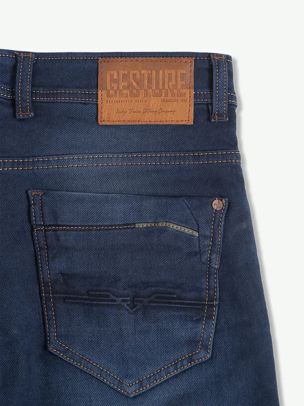 Gesture washed blue narrow fit jeans