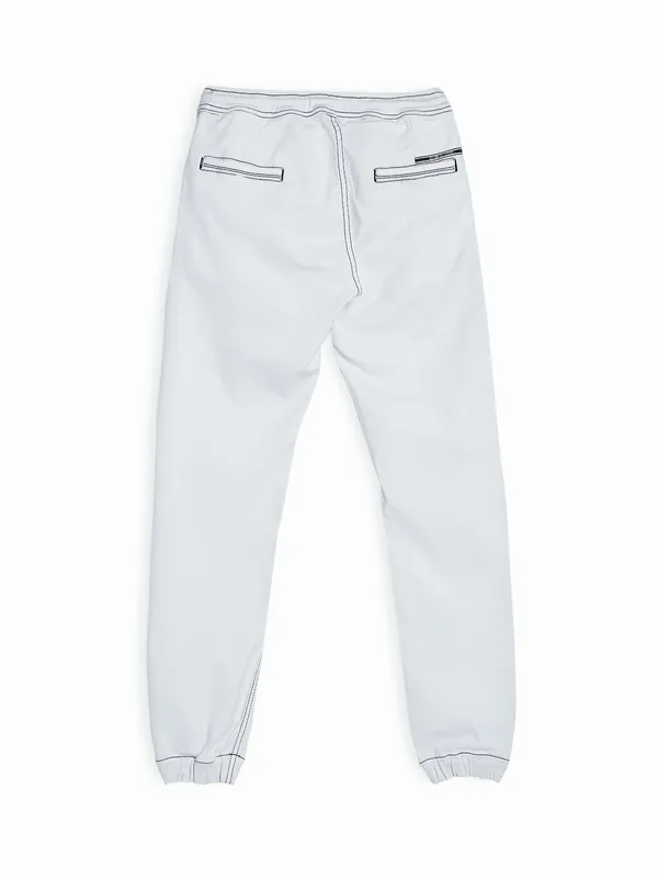 Gesture white denim joggers jeans