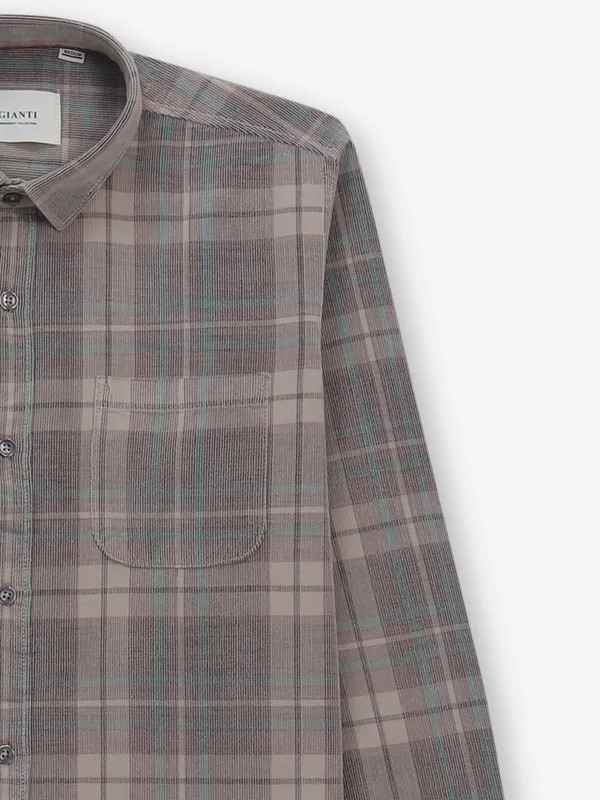 GIANTI beige checks cotton shirt