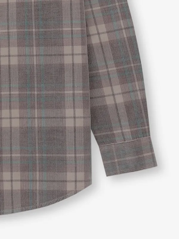 GIANTI beige checks cotton shirt