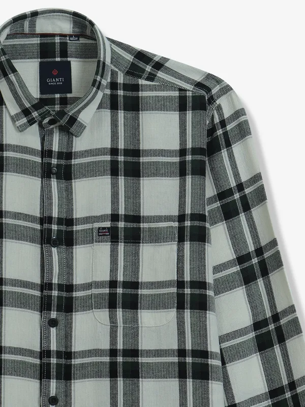 GIANTI black and off-white checks shirt